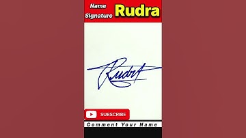 RUDRA NAME STYLISH SIGNATURE || R ALPHABET SIGNATURE DESIGN || #namesignature #viralshorts