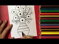 How to Draw Easy and Simple Flower Vase|Step By Step|Simple and Easy Flower Pot Drawing