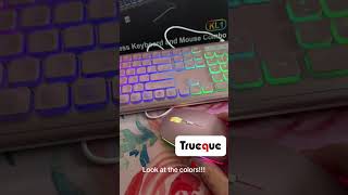 🌸 Trueque Pink RGB Keyboard & Mouse 💖 Rechargeable Wireless Combo #shorts #aestheticsetup #tech screenshot 5