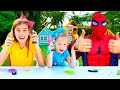 Nastya y sus amigos se divierten en la ciudad de slime, una nueva serie para niños