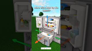 My Bloxburg custom fridge build hack #bloxburg #roblox #viral