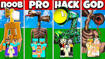 Minecraft Battle FAMILY HEAD LIGHT SIREN HEAD HOUSE CHALLENGE NOOB vs PRO vs HACKER vs GOD Animation