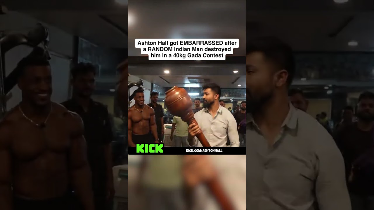 Ashton Hall Got Embarrassed After Average Indian Man Beats Him in a Gada Swinging Contest