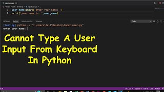 vs code not taking user input in python solved | user input problem vs code solved