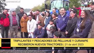 Gobierno Regional entrega tractores a tripulantes de Pelluhue y Curanipe