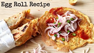 कोलकाता स्टाइल स्पेशल लच्छेदार काठी रोल | Street Style Egg Roll Recipe | Egg Frankie | SVJFood