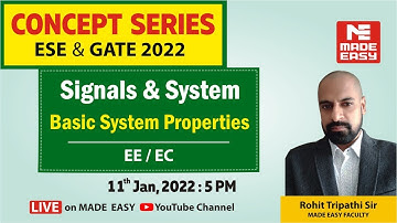 Signals & Systems | For GATE & UPSC ESE |Electrical & Electronics | By Rohit Tripathi Sir| MADE EASY