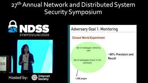 NDSS 2020 Encrypted DNS = Privacy? A Traffic Analysis Perspective