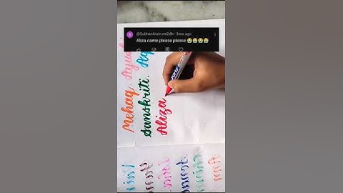 Aliza ❤️......write your name in comment box....#calligraphy #youtubeshorts #shorts #doms #viral
