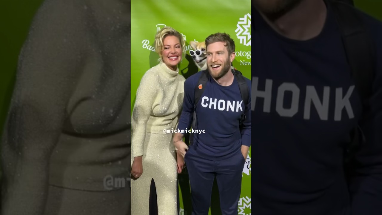 Katherine Heigl and Maxine the Fluffy Corgi at Best in Show, a new Fotografiska Exhibit ❤️🐩