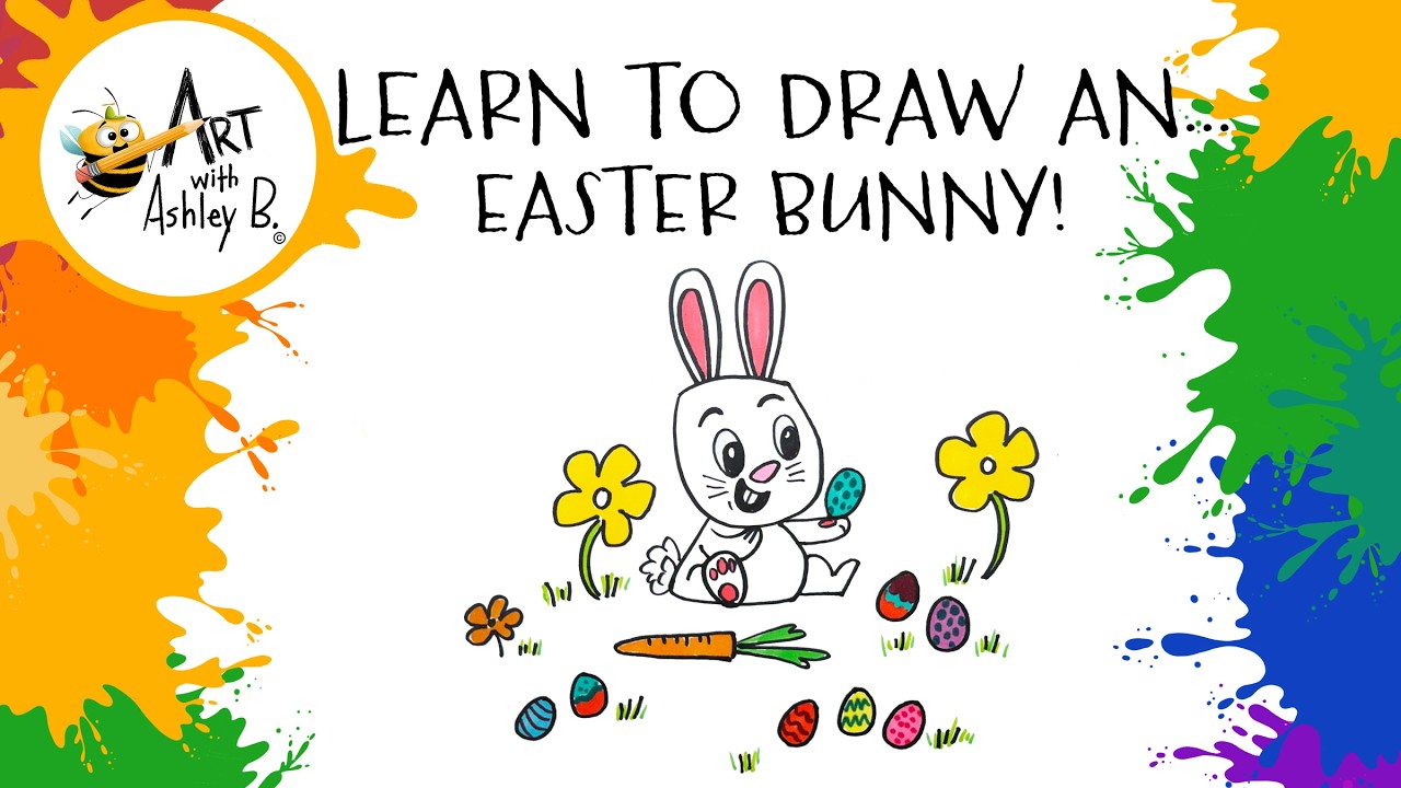 How to Draw an Easter Bunny Guided Drawing For Kids - YouTube