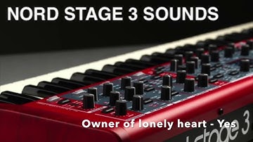 Nord stage 3 Owner of a lonely heart - Yes FREE sound hit+drum