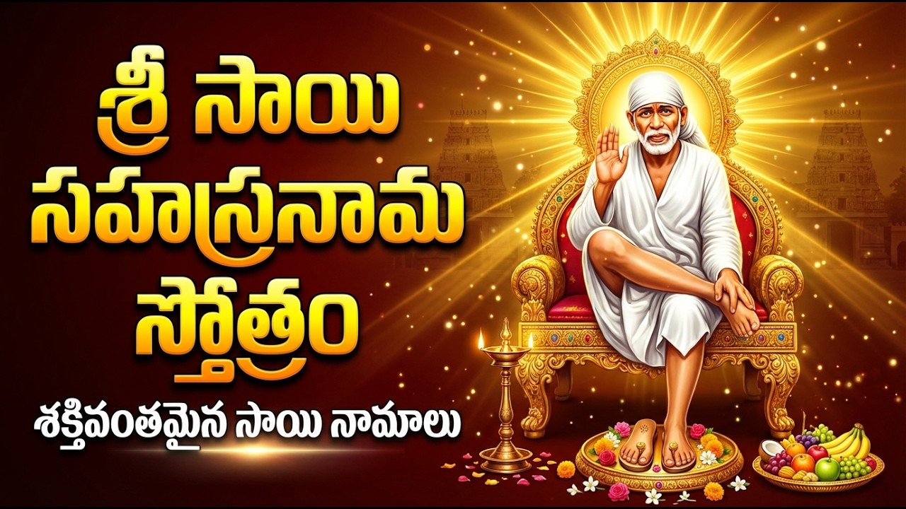 శ్రీ సాయి సహస్రనామం వింటే కష్టాలు తొలగిపోతాయి | Sai Sahasranama Stotram With Telugu Lyrics