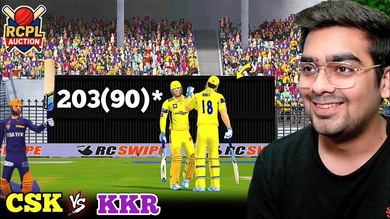 Kohli 128* & Raghuvanshi 114* CSK Vs KKR RCPL Auction RC Swipe (Expert Mode)