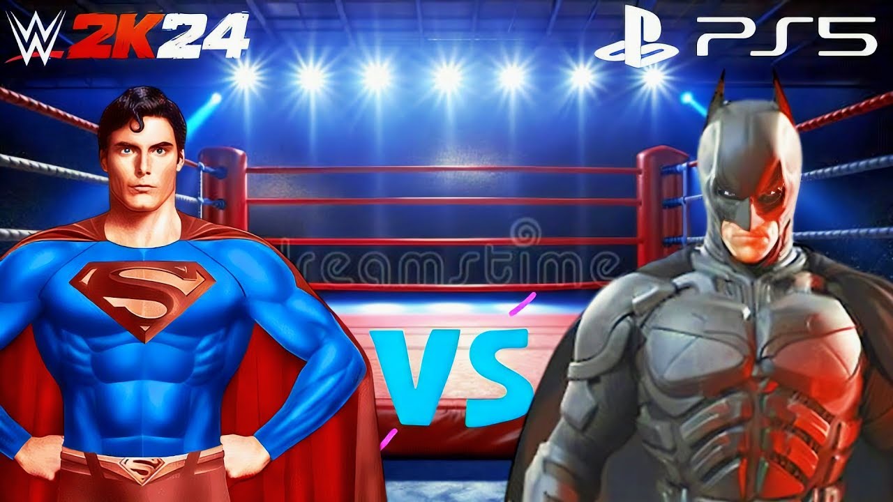 شاهد اقوى معركة باتمان VS سوبر مان مصارعة WWE 2K24 | بلايستيشن 5