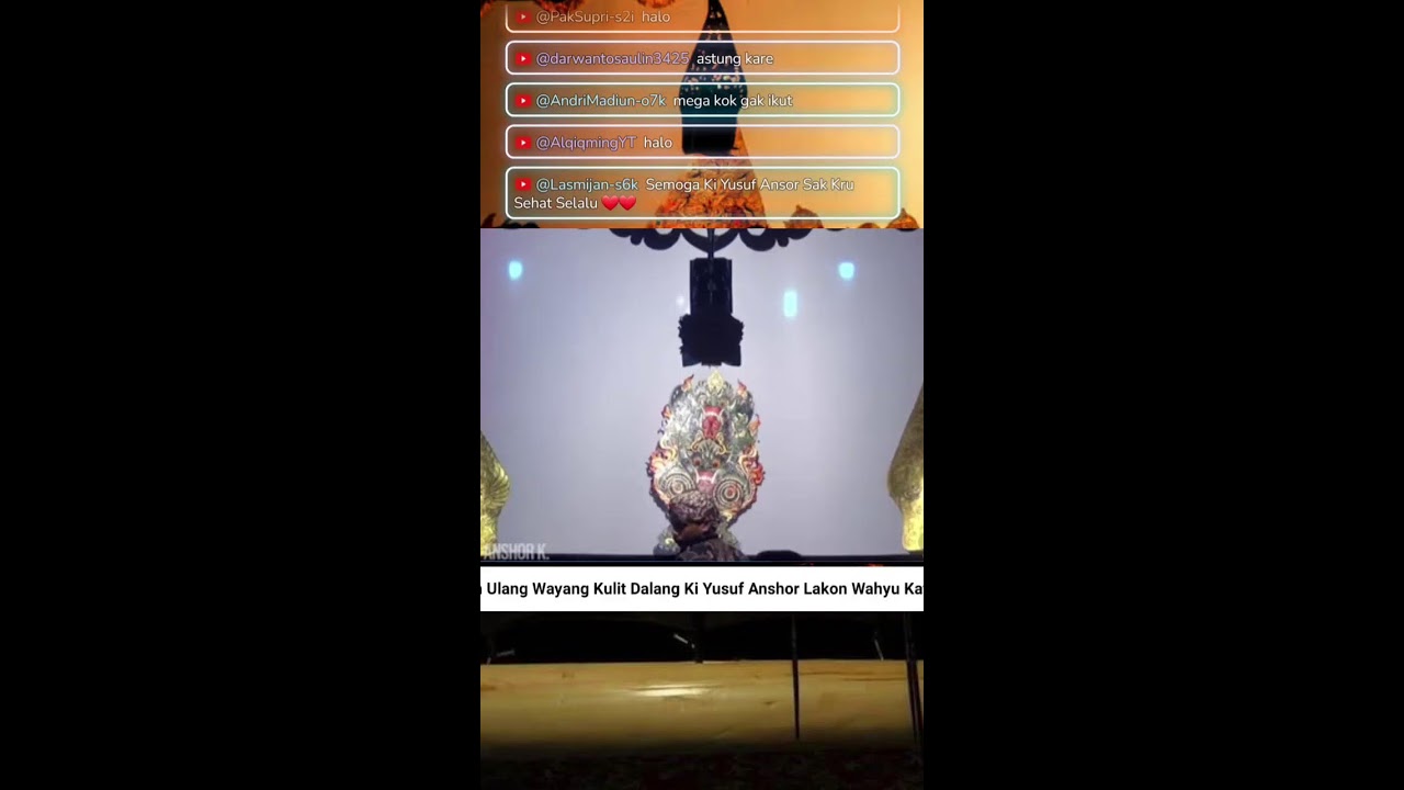 Live Delay Wayang Kulit Dalang Ki Yusuf Anshor Lakon Wahyu Katentreman