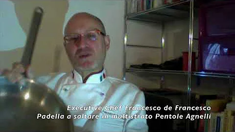 La padella a saltare in multistrato di Pentole Agn...