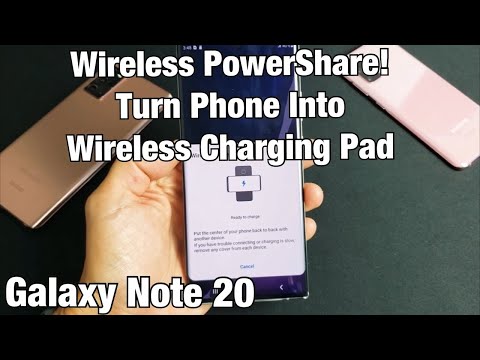 Galaxy Note 20 : PowerShare 사용 방법 (휴대폰을 무선 충전 패드로 전환)