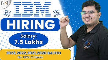 IBM Off Campus Drive for 2023 2022 2021 2020 Batch | Salary: 7.5 Lakhs | IBM Mega Hiring 2023 Batch