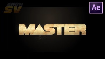 Master Title Animation After Effects Tutorial by Arun SV | Element3d
