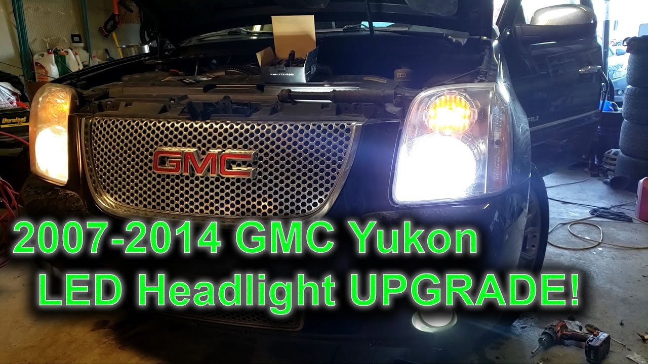 For GMC Yukon XL 1500 2007 2008-2014 8000K LED Headlight Hi/Lo+Fog Light 4 Bulbs