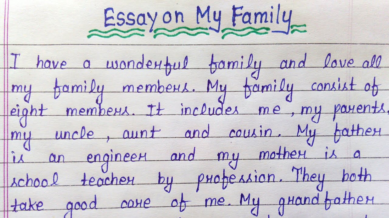 family describe essay