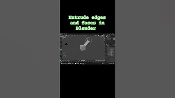 Extrude edges and faces in Blender 3D #b3d #blender