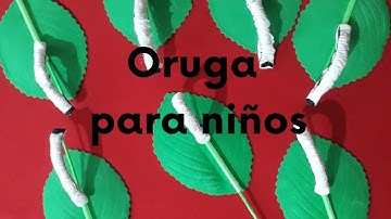 Como hacer una ORUGA con una SERVILLETA | ACTIVIDADES FÁCILES para NIÑOS