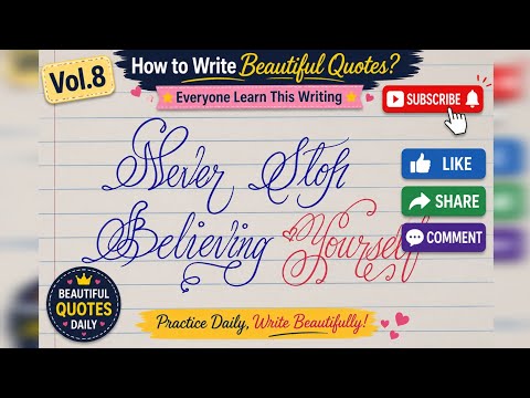 Vol.8 Writing Quotes of Life and Motivation| Practice Cursive Writing| Handwriting Beautiful Quotes 
