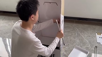 How to assemble a four-tier cardboard floor stand? Let