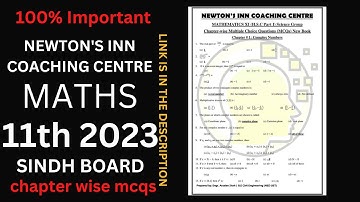 XI Mathematics Guess Paper 2023 Newton