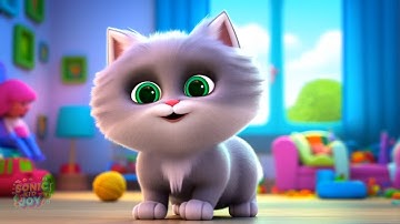 Kitten Song 🐱 | Cute Baby Cat Dance and Sing Along | Fun Kids Animal Song