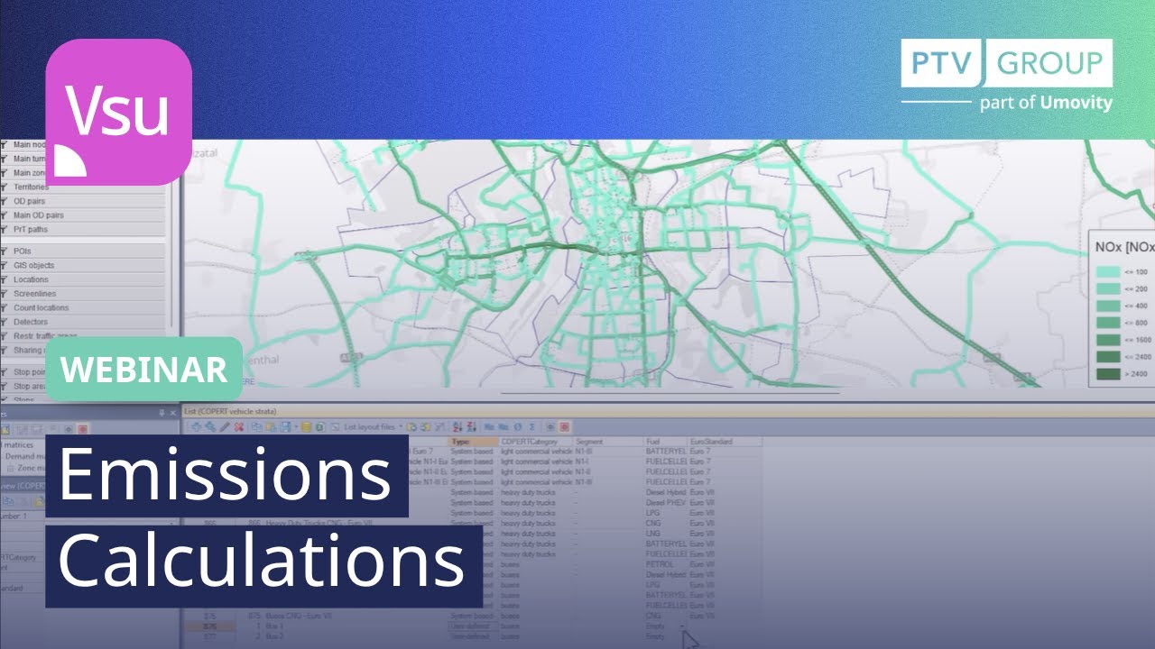 Emissions Calculations | PTV Visum | Webinar - YouTube