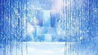 Disney Frozen forest background snow flurry animation for live theater sing along