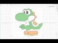 DIBUJANDO A YOSHI EN EL PLANO CARTESIANO #yoshi #coordenadas #planocartesiano #yoshiisland #dibujo