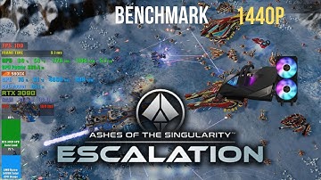 Ashes of the Singularity: Escalation RTX 3090 Gigabyte AORUS WATERFORCE Benchmark Ryzen 5800x 1440p