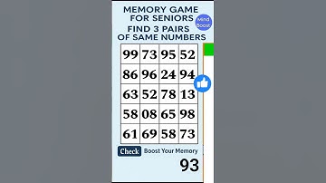 Brain Exercise for Seniors: Match the Numbers Before Time Ends! #braintraining