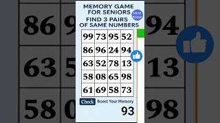 Brain Exercise for Seniors: Match the Numbers Before Time Ends! #braintraining