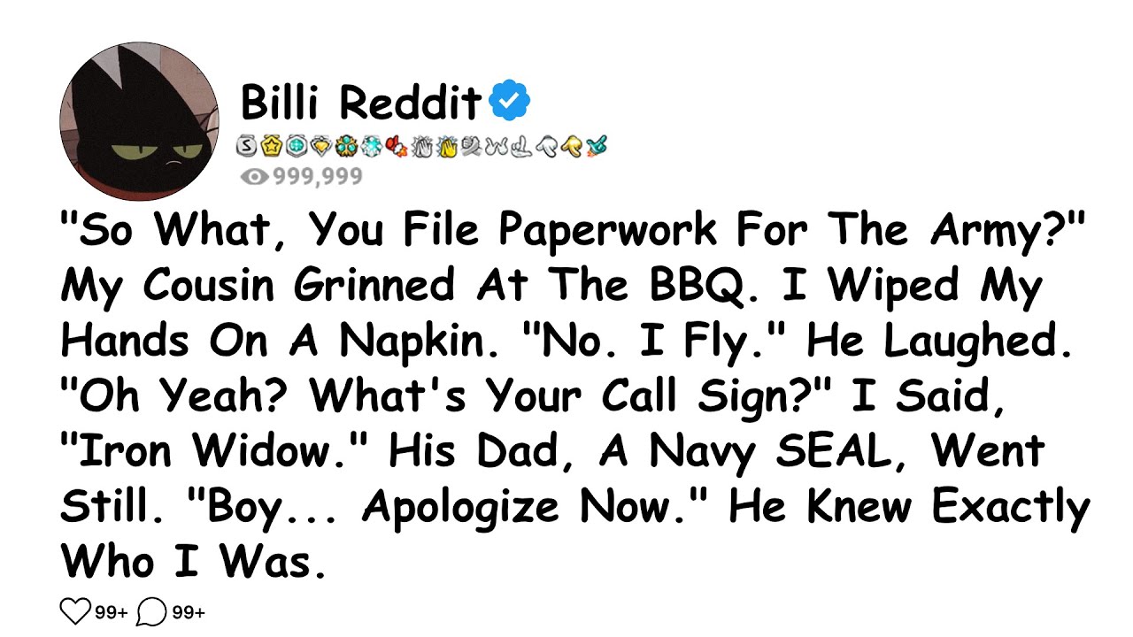 "So What, You File Paperwork For The Army?" My Cousin Grinned At The BBQ......