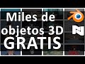 Galería con miles de objetos 3D GRATIS desde Blender - Tutorial Blender español para principiantes