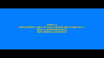 GSTR 1 Reconcile In Tally ERP 9 Release 6.0.1 (Part-2 OF 4)