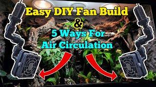 Top 5 Vivarium Paludarium Air Circulation Tips. DIY How To Make A Fan With A Mistking Nozzle.