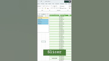 Filter with Slicer #excel #slicer #sheets #exceltips #tutorial