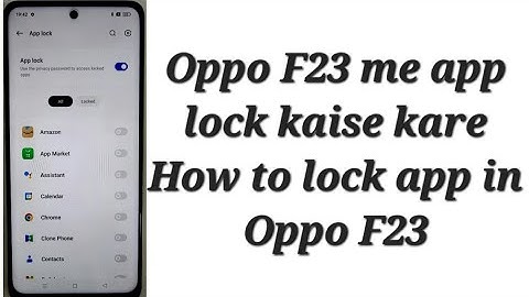 Oppo F23 me app lock kaise kare / How to lock app in Oppo F23