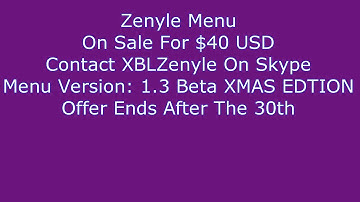 Zenyle Menu ON SALE TILL THE 30TH BUY NOW