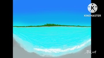 Let’s paint a Beach   - digital art - procreate Timelapse