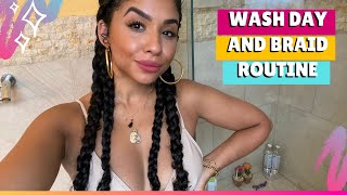 Curly Wash Day and Braid Routine