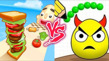 Sandwich Runner VS Draw To Smash - All Levels SpeedRun Gameplay Android iOS Ep3