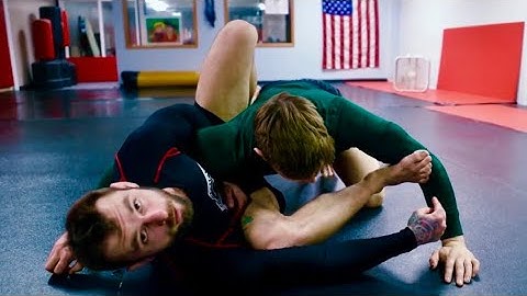 Triangle choke attack from overhook guard with Jake & Bubba