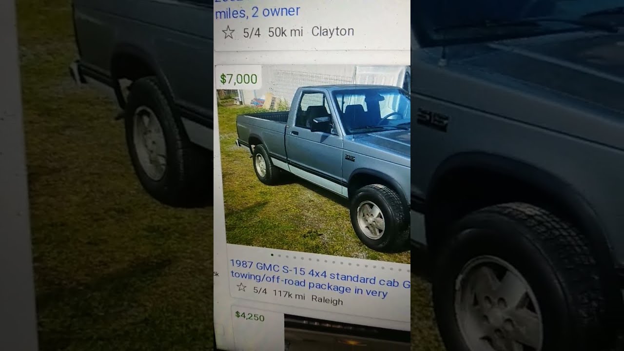 1987 Gmc S 15 117k 7 000 Clean Truck